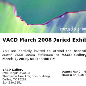 VACD March 2008 Juried Exhibition