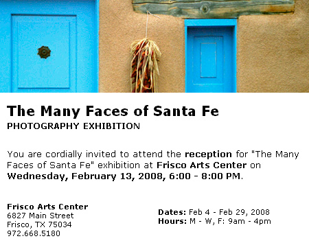 'The Many Faces of Santa Fe' Exhibition 'The Many Faces of Santa Fe' Exhibition